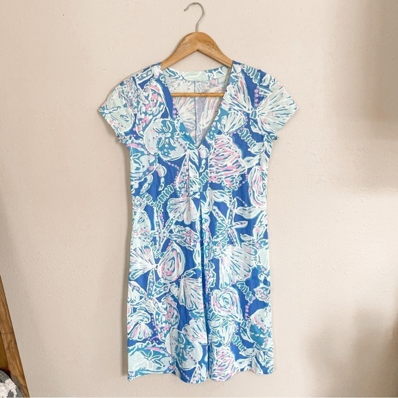 Lilly Pulitzer, Amina Cap Sleeve Blue Haven Dress, size XXS - Picture 2 of 8